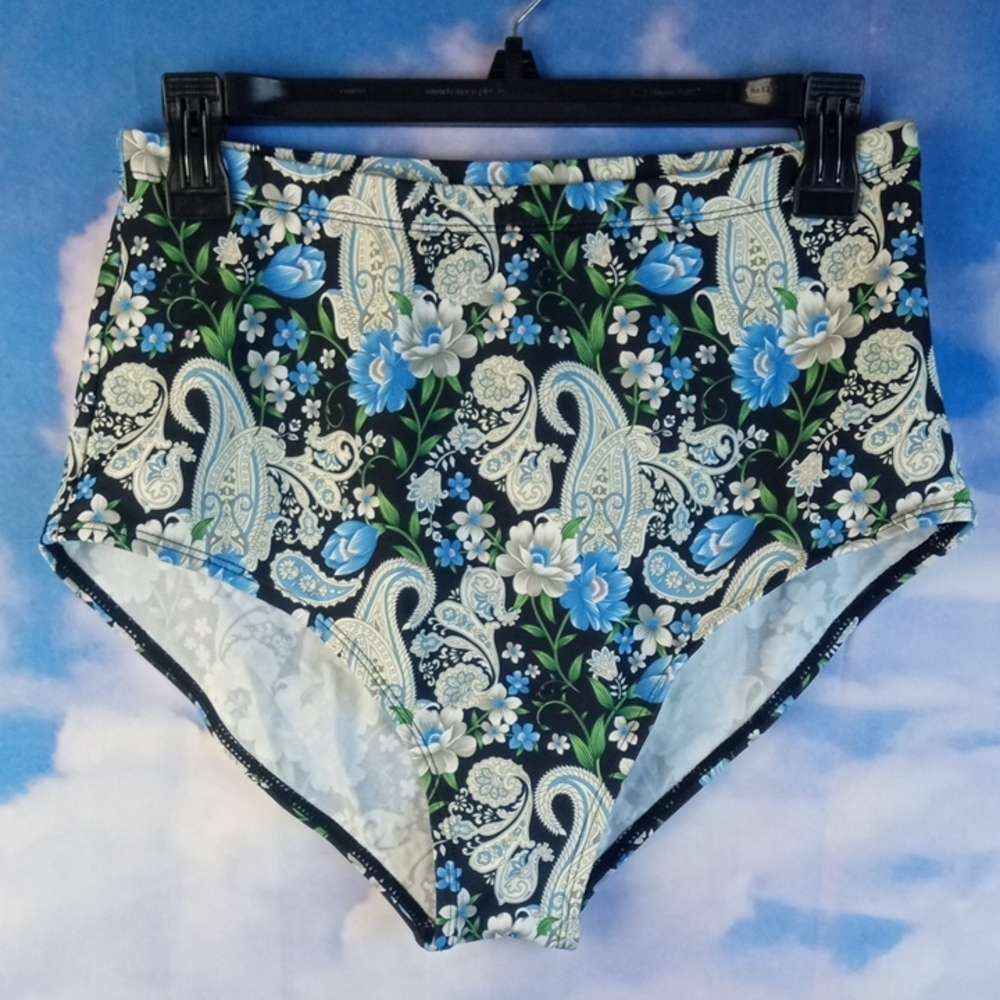 🌼 Floral High-Waisted Women's Bikini Bottoms